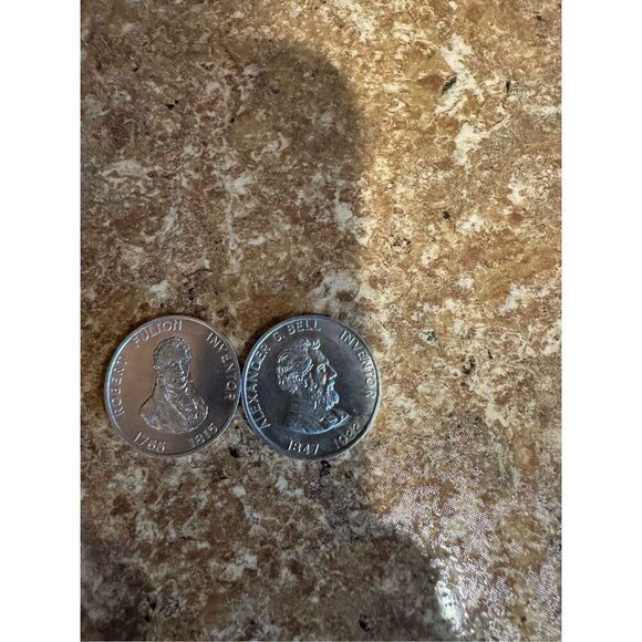 Famous Americans, coin game shell tokens, bundle of 2 - Picture 3 of 3